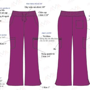 Medical Scrub Bottom with Split on side